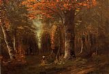 Gustave Courbet Famous Paintings - The Forest in Autumn